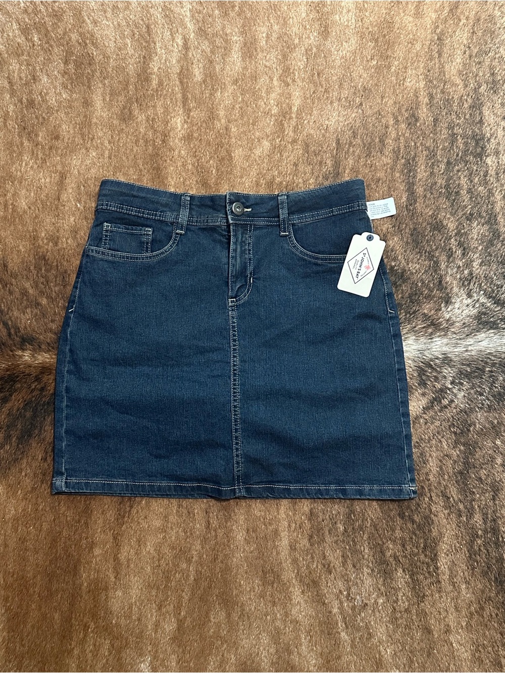 St. John's Bay Dark Rinsed Denim Skort